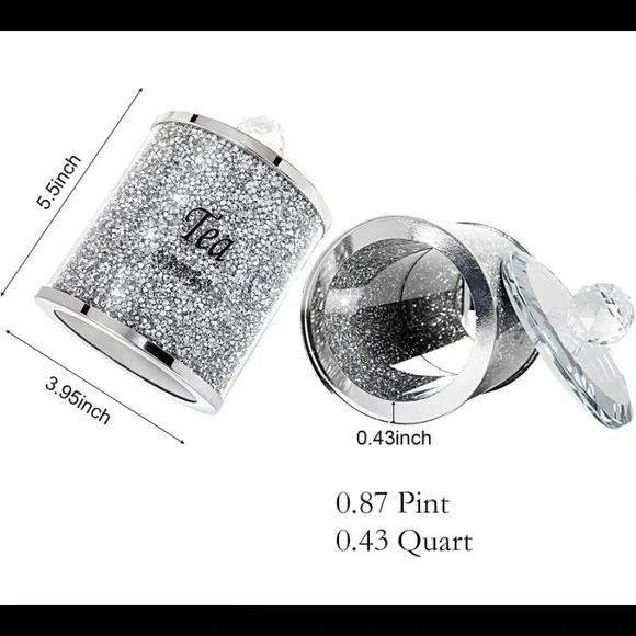 Kitchen Canister Set Sparkly Bling New